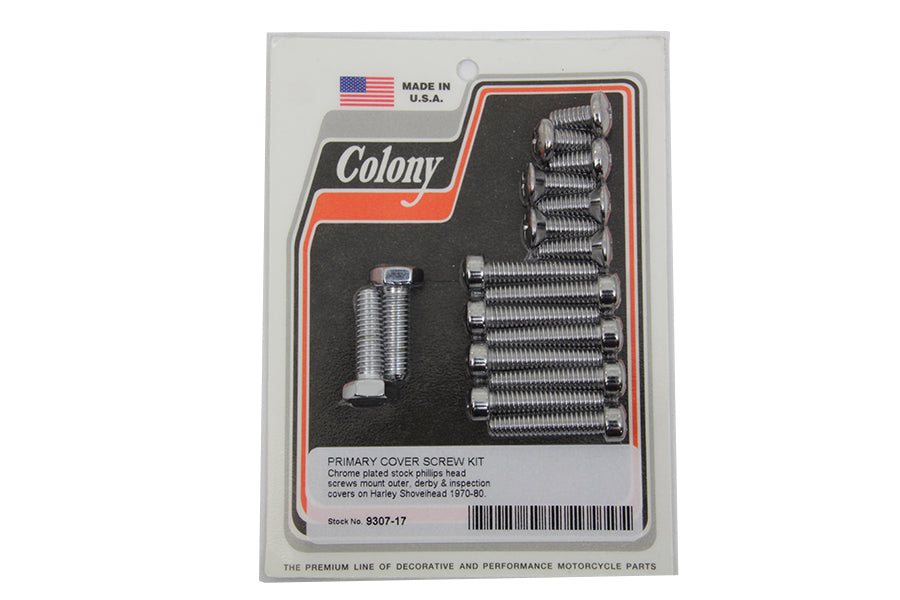 Primary Cover Screw Kit Chrome