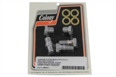 Oil Line Fitting Kit Chrome