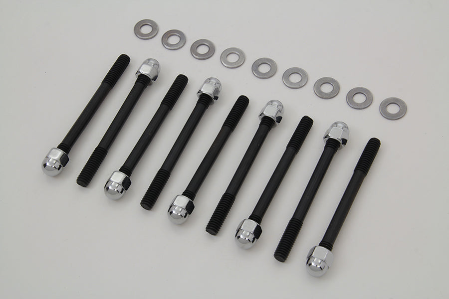 Chrome Engine Case Acorn Bolt Kit