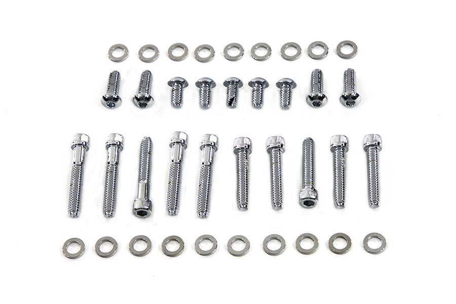 Primary Cover Screw Kit Knurled Chrome