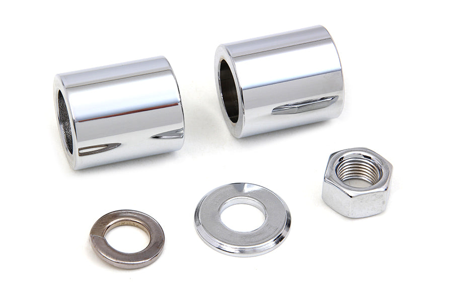 Front Axle Spacer Kit Smooth Style Chrome