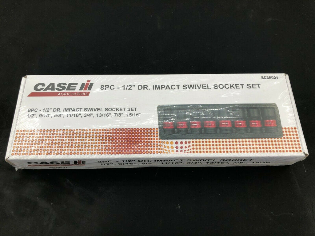 Case IH 8pc 1/2" Drive Impact Socket Set Blue Point-Lifetime Warranty