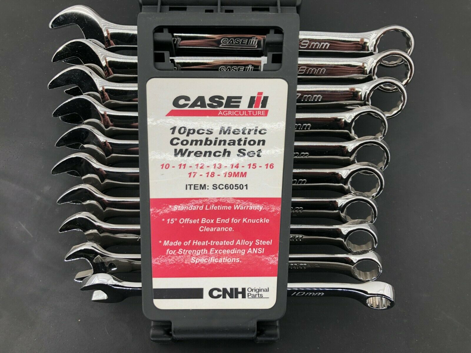 Case IH 10Pc Metric Wrench Set w/ Divider Blue Point-Lifetime